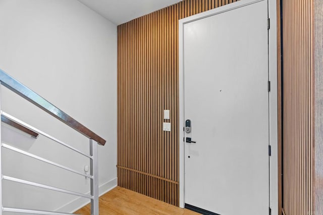 entrance foyer featuring hardwood / wood-style flooring