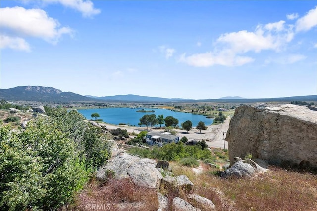 view of water feature featuring a mountain view