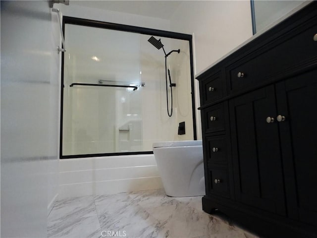 bathroom featuring enclosed tub / shower combo