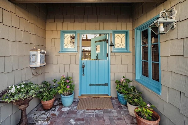 view of doorway to property