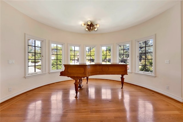 miscellaneous room featuring light hardwood / wood-style floors