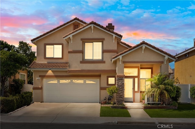 view of front of house featuring a garage