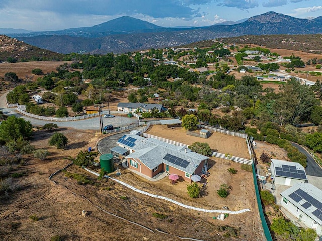 aerial view featuring a mountain view