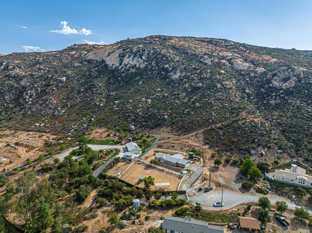 bird's eye view with a mountain view