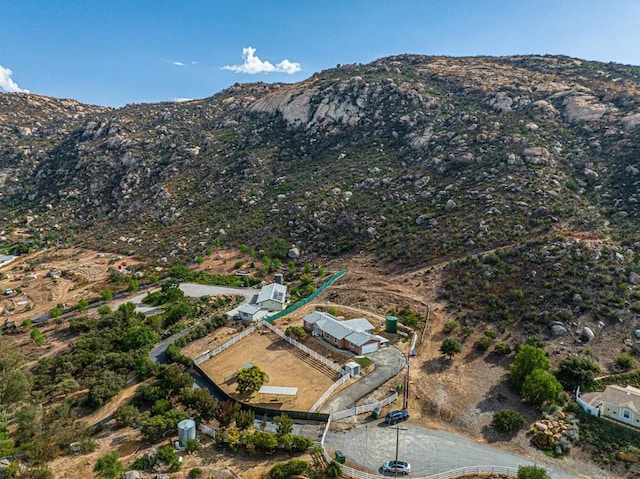 bird's eye view featuring a mountain view