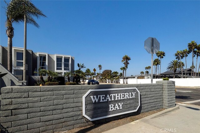 view of community sign