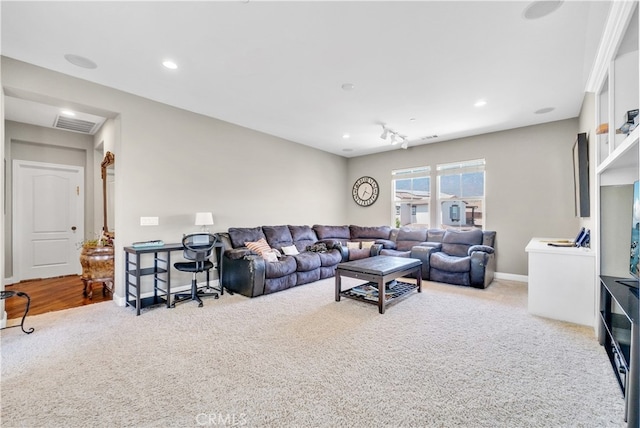 view of carpeted living room