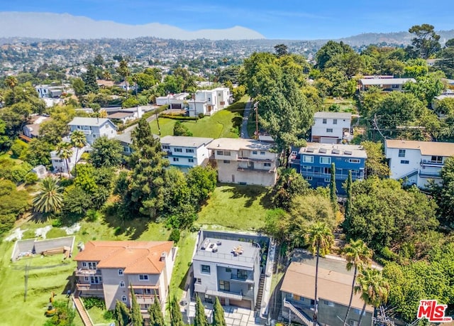 aerial view featuring a mountain view