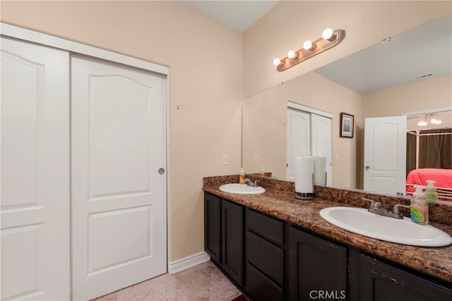 bathroom with vanity