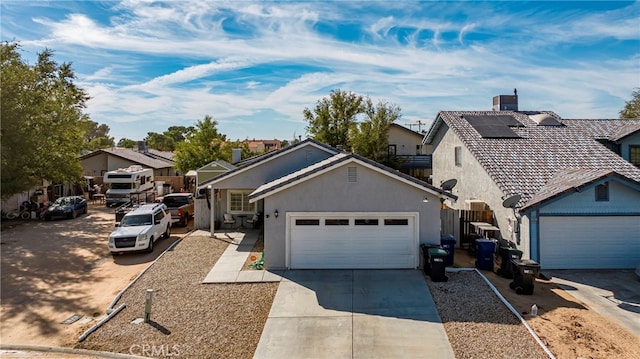 view of single story home