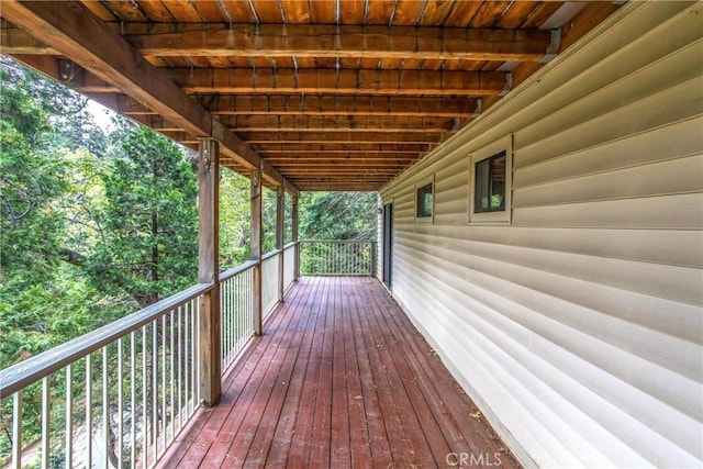 view of wooden deck