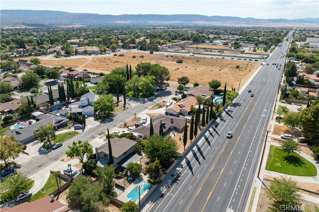 aerial view featuring a mountain view