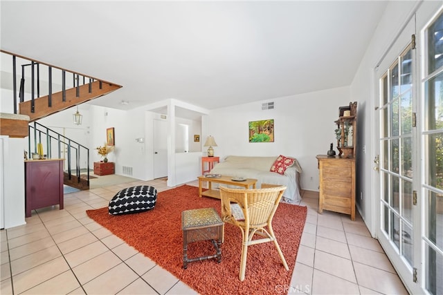 dining room featuring light tile patterned floors