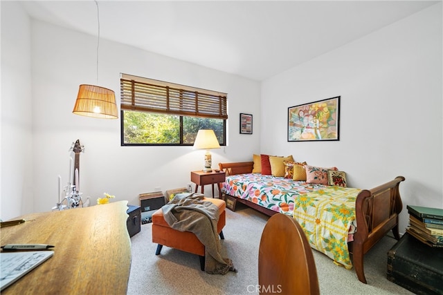 bedroom with carpet floors