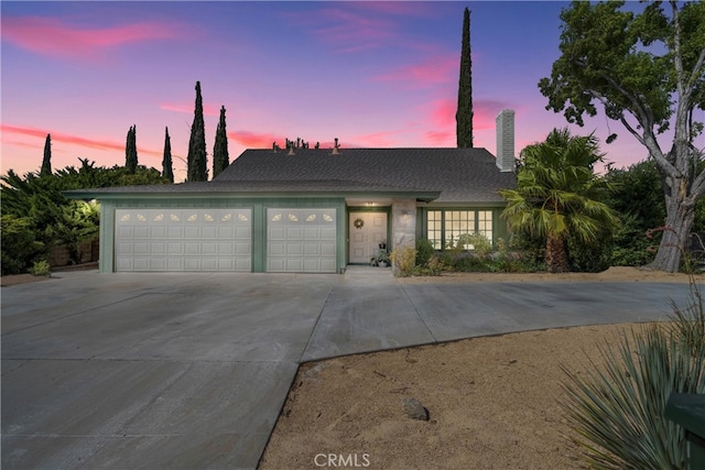 view of front of home featuring a garage