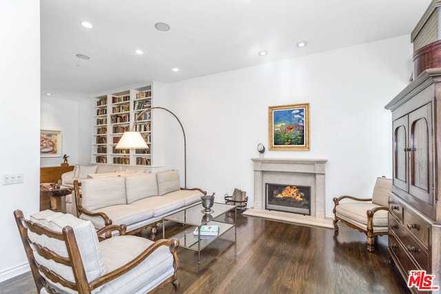 living room featuring hardwood / wood-style floors