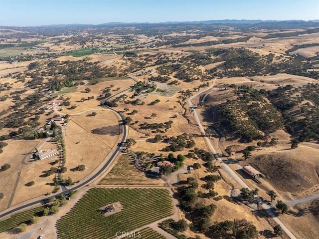 drone / aerial view featuring a rural view