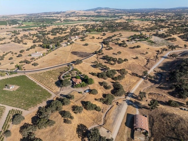 bird's eye view featuring a rural view