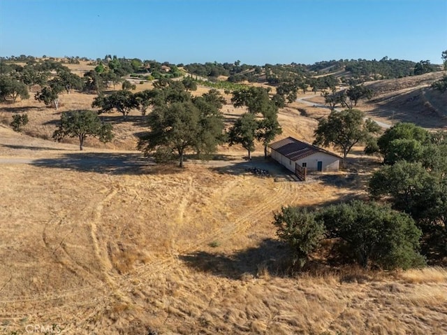 drone / aerial view with a rural view