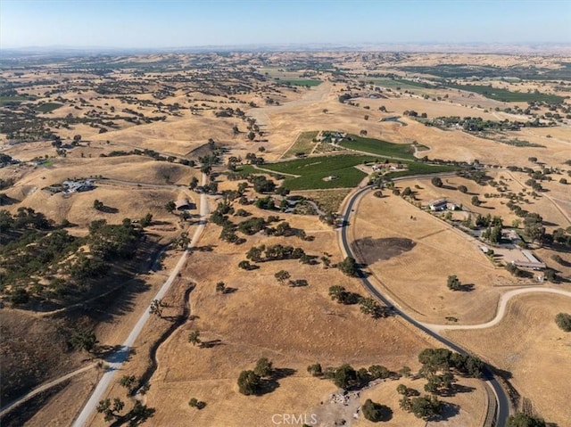 aerial view featuring a rural view