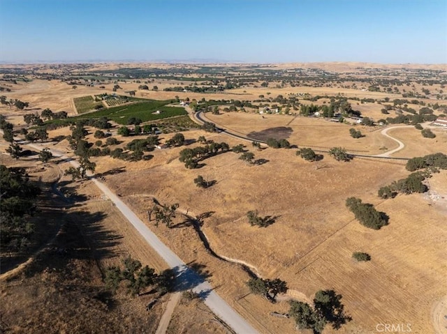 aerial view featuring a rural view