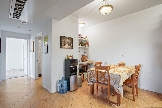 view of tiled dining space