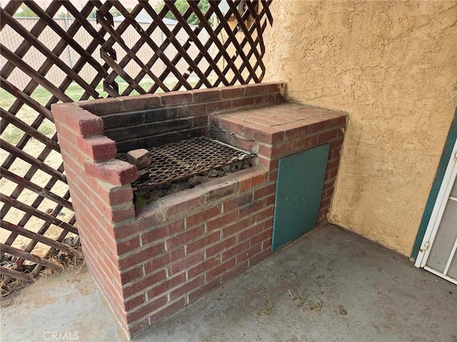 exterior details featuring concrete floors