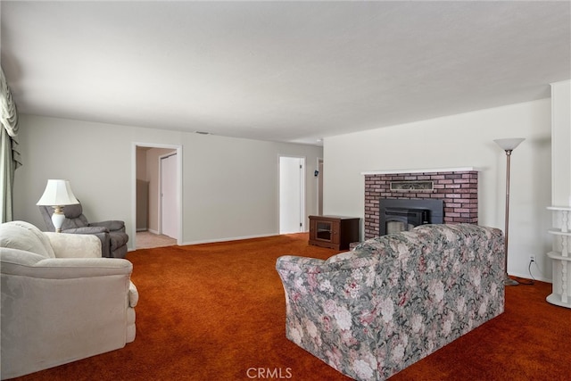 view of carpeted living room