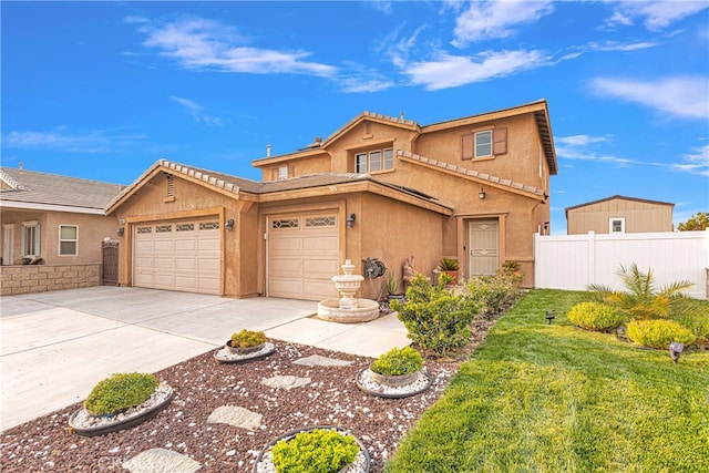 view of front of home with a front lawn