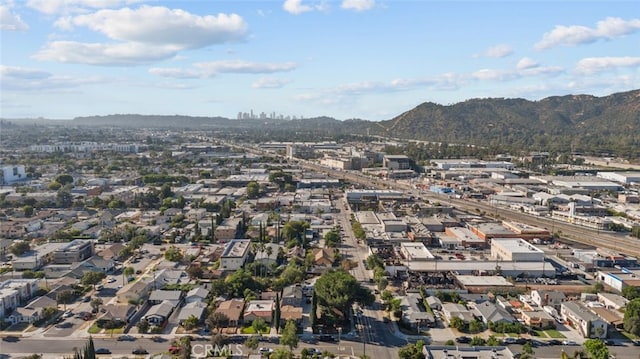 aerial view featuring a mountain view