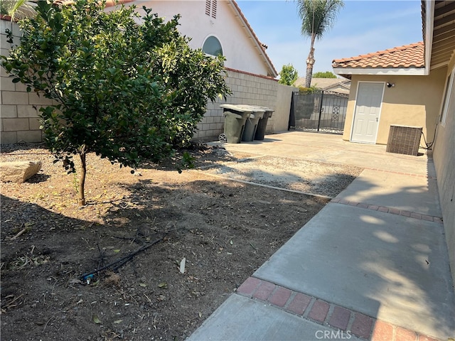 view of yard featuring a patio