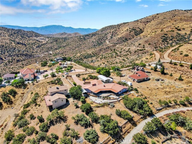 aerial view featuring a mountain view