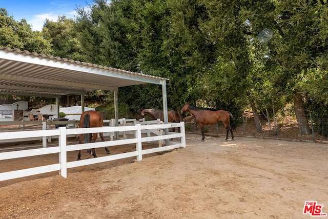 view of horse barn