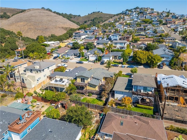 aerial view featuring a mountain view