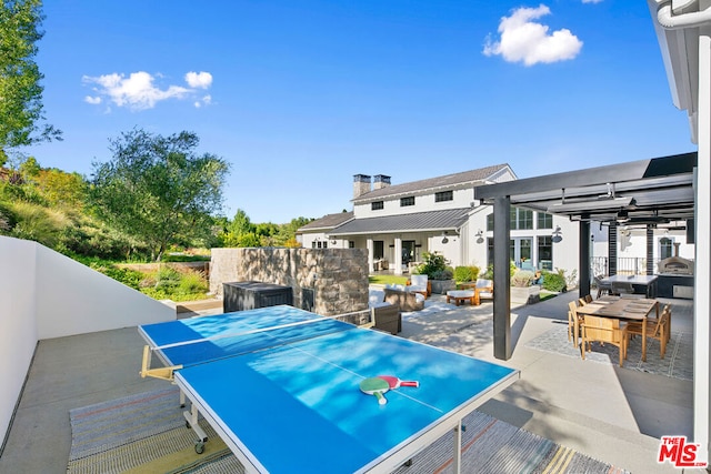 view of patio with an outdoor living space