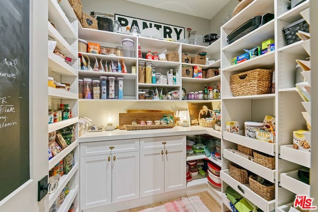 view of pantry