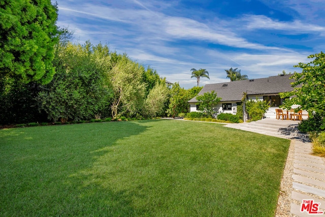 view of yard featuring a patio