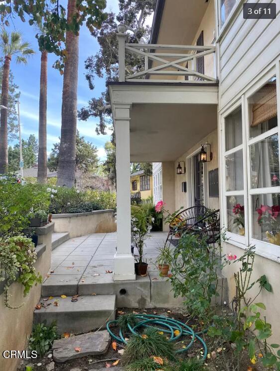 view of patio / terrace with a balcony