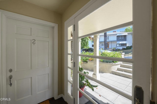 view of doorway to outside