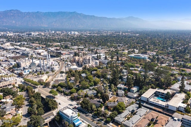 aerial view featuring a mountain view