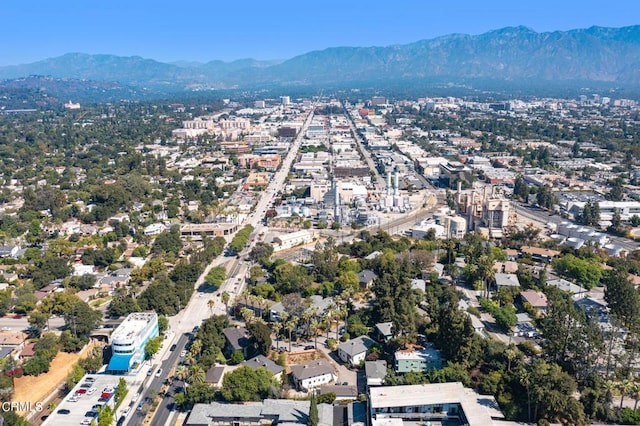 aerial view featuring a mountain view