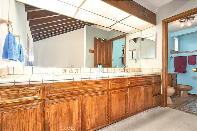 bathroom featuring toilet and vanity