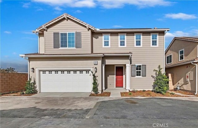 view of front of home featuring a garage