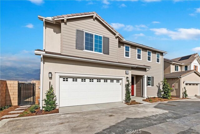 view of front facade with a garage