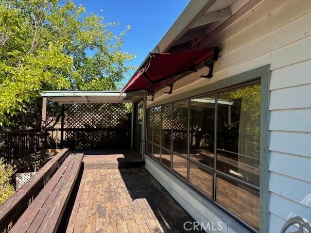 19189 Mountain Mdw N, Hidden Valley Lake, CA 95467 - exterior space with a wooden deck