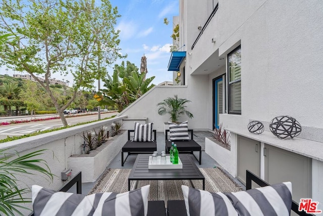 view of patio / terrace with an outdoor living space