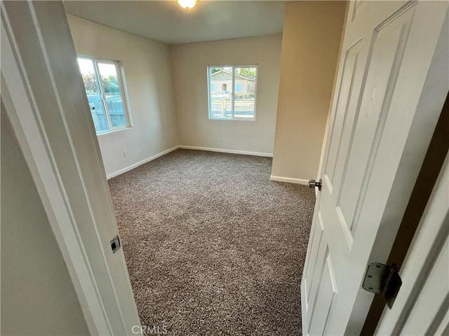 carpeted spare room featuring a healthy amount of sunlight