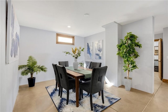 view of dining area