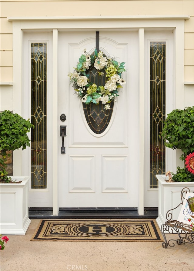 view of doorway to property