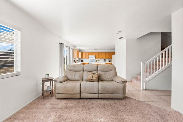 view of carpeted living room